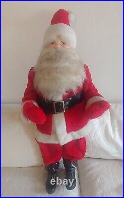 Large 44 Tall Vintage Advertising Christmas Store Window Display Santa Claus