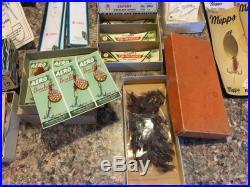 Large Old Vintage Fishing Lures Tackle Dealer Boxes 13 Store Displays Pflueger