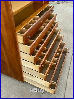 Large Vintage CASE XX CUTLERY Knife Store Floor Wooden Display Case 7 Drawer