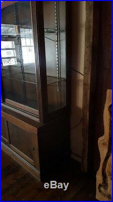 Large Vintage Hardware Store Type Glass & Wood Show Case Display Case