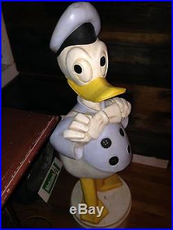 Large Vintage Walt Disney Hand Carved Donald Duck Folk Art Store Display