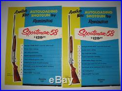 Lot of 11 Vintage Remington Store Display Rifle Shotgun Advertising Signs NOS
