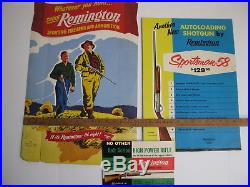 Lot of 11 Vintage Remington Store Display Rifle Shotgun Advertising Signs NOS