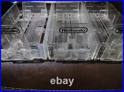 Lot of 3 vintage nintendo game holder store display Ajustable Rack nes snes n64