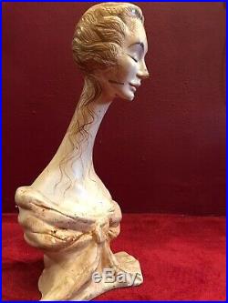 Mannequin Counter Display Vintage Antique Bust Head Deco 40s 50s Store