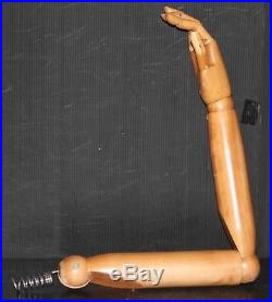 Mannequin arm WOOD articulated VINTAGE store display art deco posable form hand