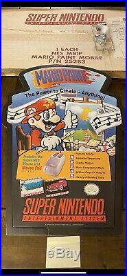 Mario Paint Collector 1992 Vintage Signage Store Display Snes Sign