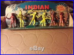 Marx Indian Warriors playset store display box plastic 4 inch 1950s rare vintage