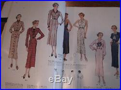 Mccall Catalog book patterns vintage 1930s 1936 winter store display womens