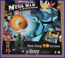Mega Man Legends Store Display Sign Poster Promo Promotional VTG PS1 Playstation