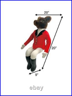 Mr Fox in Equestrian Attire Stuffed Animal Vintage Store Display Design Decor