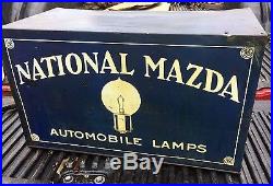 NATIONAL MAZDA Automotive Lamp / Light Display Box With BULBS GE Vintage Auto Gas