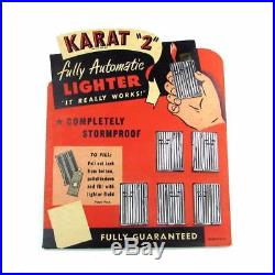 NOS Vintage Austrian Karat 2 IMCO Type Automatic Lighter Store Display Card Lot