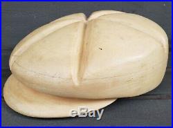 Newsboy Hat Mold Block Form Vintage Millinery Old Tool Wood Wooden Store Display