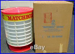 Nib Rare Vintage Round Rotating Matchbox Car Toy Store Dept Counter Display Case