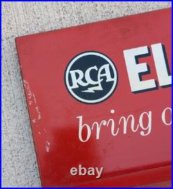 Nice Vintage Rca Electron Tubes Store Display Rack Advertising Metal Sign