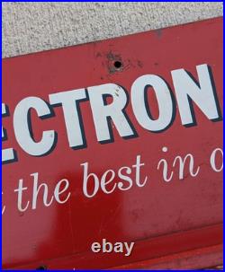 Nice Vintage Rca Electron Tubes Store Display Rack Advertising Metal Sign