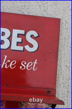 Nice Vintage Rca Electron Tubes Store Display Rack Advertising Metal Sign