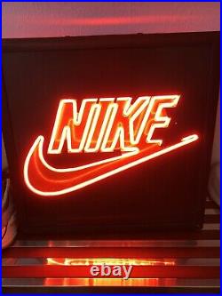 Nike Air Neon Store Window Sign Advertisement Vintage Rare Swoosh Man Cave Led