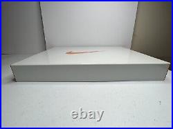 Nike Branded Metal Shoe Store Sign Display White With Orange Swoosh Logo Vintage