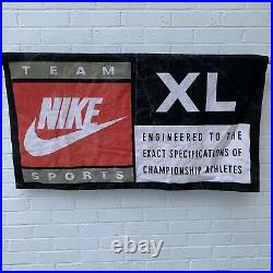 Nike Vintage 80s 90s Retro Team Sports XL Canvas Advertising Display Banner