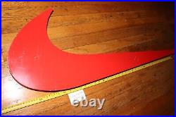 Nike Vintage 90's Red Swoosh Store Display Wooden Sign