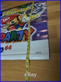 Nintendo 64 N64 Mario Party Banner Poster Promo Promotional Store Display VTG