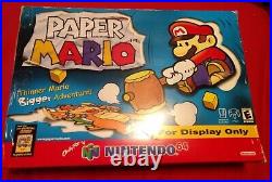 Nintendo 64 Paper Mario Authentic Store Display Big Box 19x13 N64 Vintage Promo