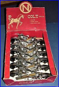 Nos In Box Vintage 1950's, Nichols Colt Special Pistols. 1doz. Store Display Box