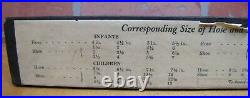 ONYX Hosiery Old Store Display Advertising Sign Hose Shoe Chart Wood & Copper