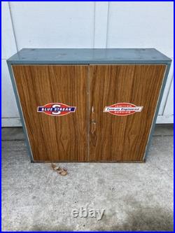 ORIGINAL Vintage BLUE STREAK CABINET Ignition Service Garage W / Key