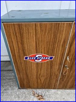 ORIGINAL Vintage BLUE STREAK CABINET Ignition Service Garage W / Key