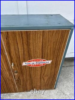 ORIGINAL Vintage BLUE STREAK CABINET Ignition Service Garage W / Key