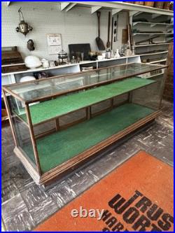 Oak Store Display Case, Vintage 8' Glass Showcase, Store Counter, Mercantile