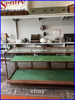 Oak Store Display Case, Vintage 8' Glass Showcase, Store Counter, Mercantile