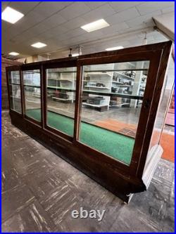 Oak Store Display Case, Vintage 8' Glass Showcase, Store Counter, Mercantile