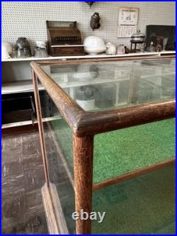 Oak Store Display Case, Vintage 8' Glass Showcase, Store Counter, Mercantile