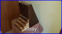 Old General Store Counter Display Cabinet Wood Glass 4 Drawers Vtg Antique As Is