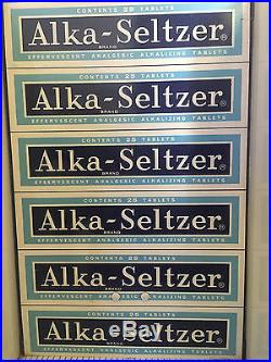 Old Vtg Metal Alka Seltzer Store Display Tape Dispenser First Aid Medicine