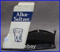 Old vintage ALKA-SELTZER countertop store display & attached tape dispenser