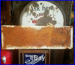 Old vintage Mail Pouch tobacco enameled metal sign gas station general store