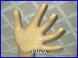 Org- Vintage Pair-jewelry Hands Cuffed Arm Store Display-ceramic-rings-bracelets