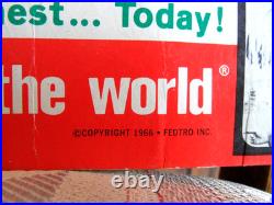 Orig. /Rare! 1966 MICKEY MANTLE Fedtro Megaphones Vintage Store Display Sign
