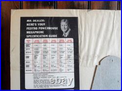 Orig. /Rare! 1966 MICKEY MANTLE Fedtro Megaphones Vintage Store Display Sign