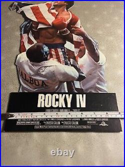 Original Vintage Rocky IV 4 Counter Standee Cardboard Cutout Standup Die Cut