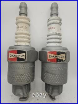 PAIR of vintage Champion Large plastic Spark Plug store display advertising