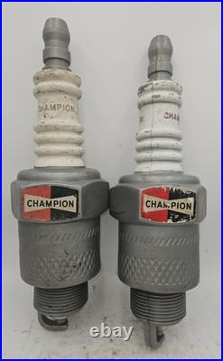 PAIR of vintage Champion Large plastic Spark Plug store display advertising