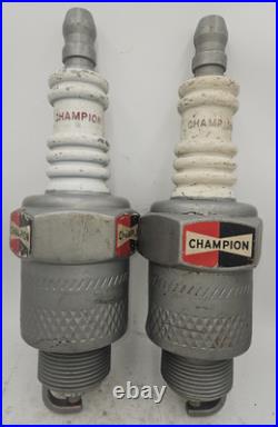 PAIR of vintage Champion Large plastic Spark Plug store display advertising
