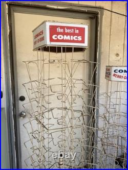 Pair Of Vintage Best In Comics Spinning Display Rack 1950-60's. Nice Patina
