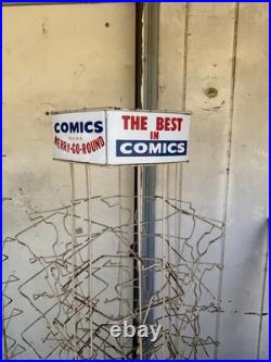 Pair Of Vintage Best In Comics Spinning Display Rack 1950-60's. Nice Patina